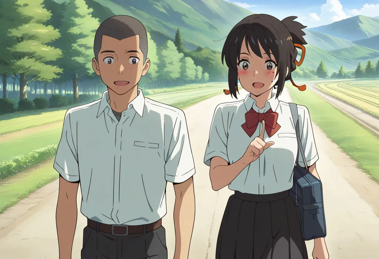 Mitsuha sex in the woods [AI generated] - page30