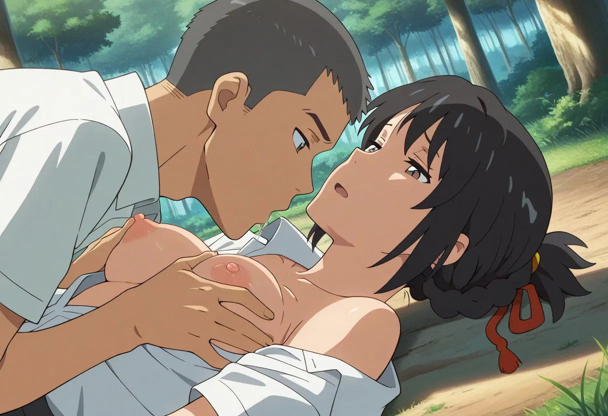 Mitsuha sex in the woods [AI generated] - page326
