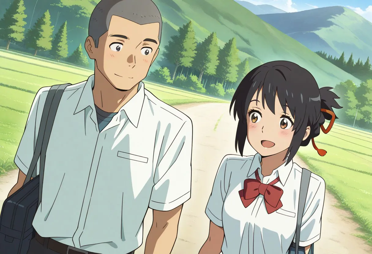 Mitsuha sex in the woods [AI generated] - page342