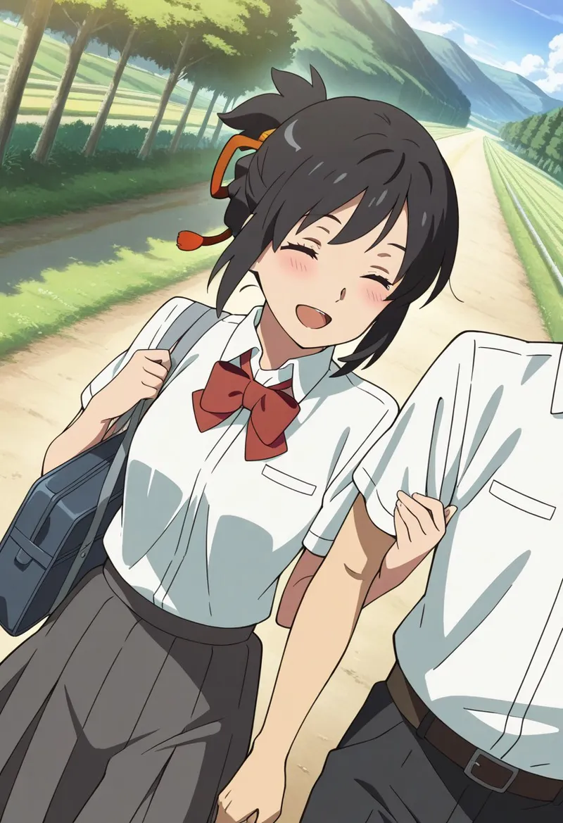 Mitsuha sex in the woods [AI generated] - page343