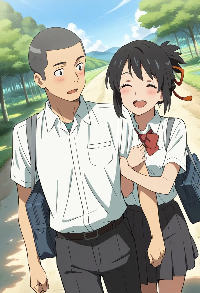 Mitsuha sex in the woods [AI generated] - page344