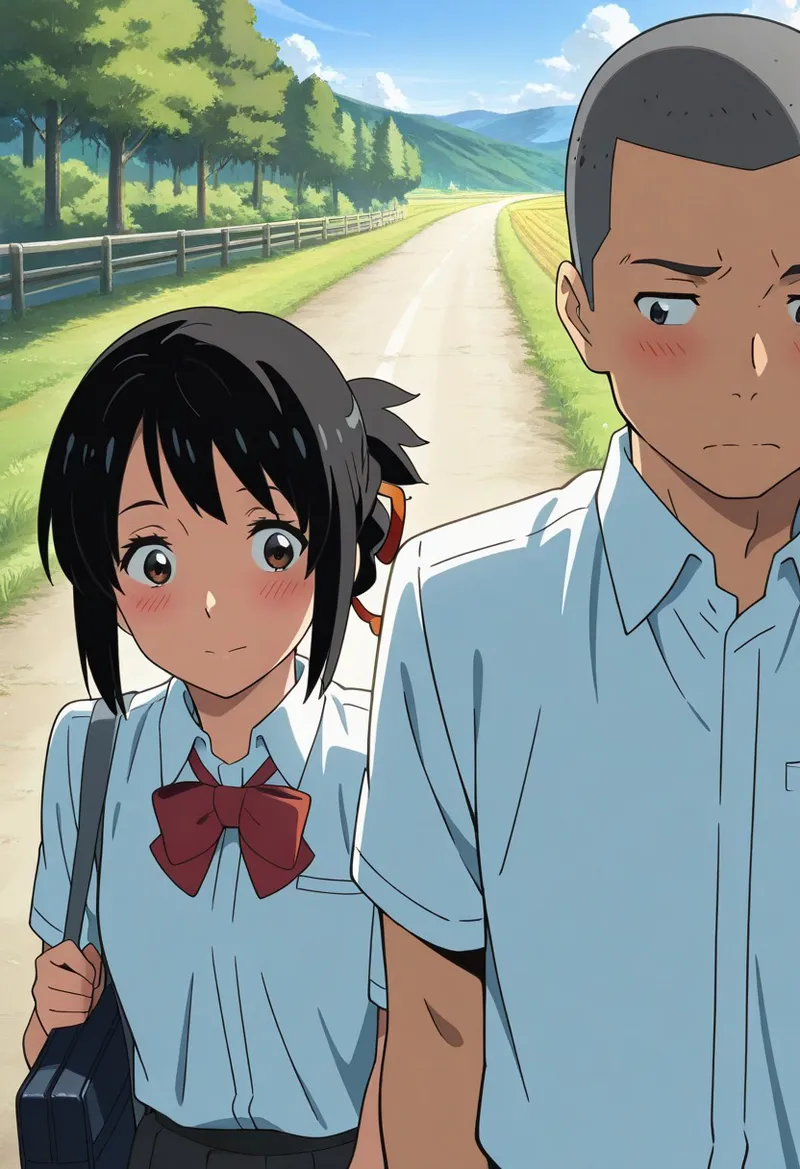 Mitsuha sex in the woods [AI generated] - page38