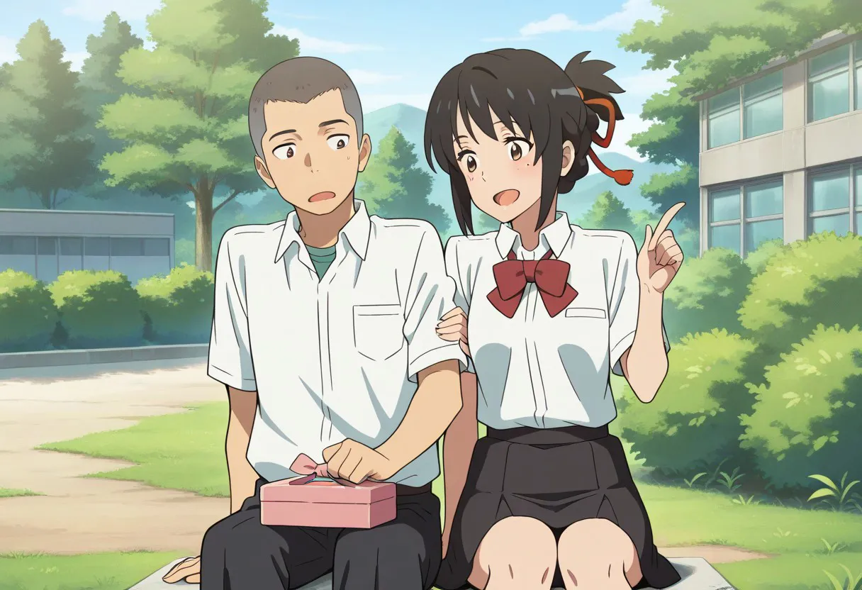 Mitsuha sex in the woods [AI generated] - page40