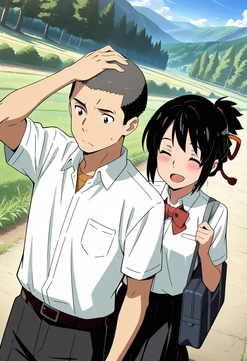 Mitsuha sex in the woods [AI generated] - page72