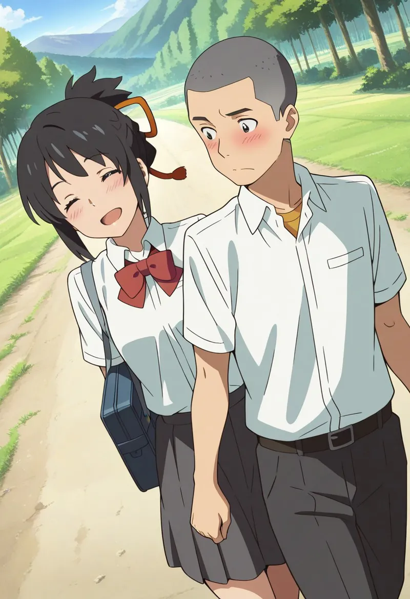 Mitsuha sex in the woods [AI generated] - page73