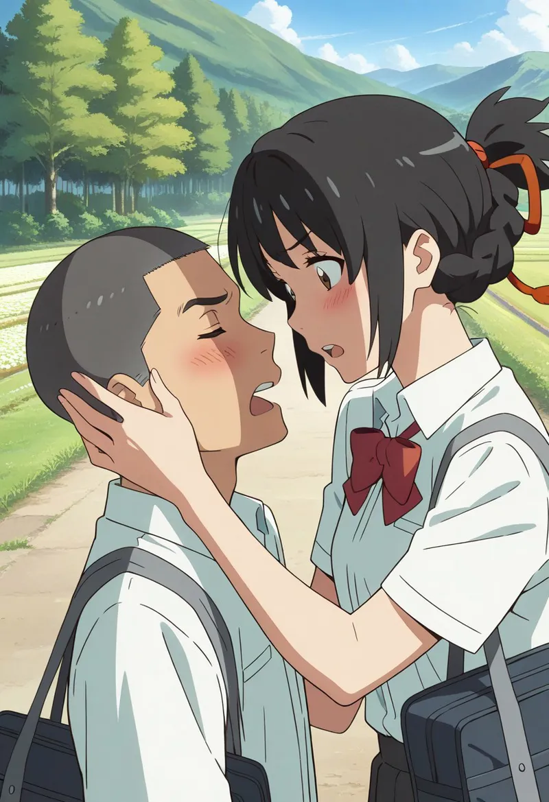 Mitsuha sex in the woods [AI generated] - page90
