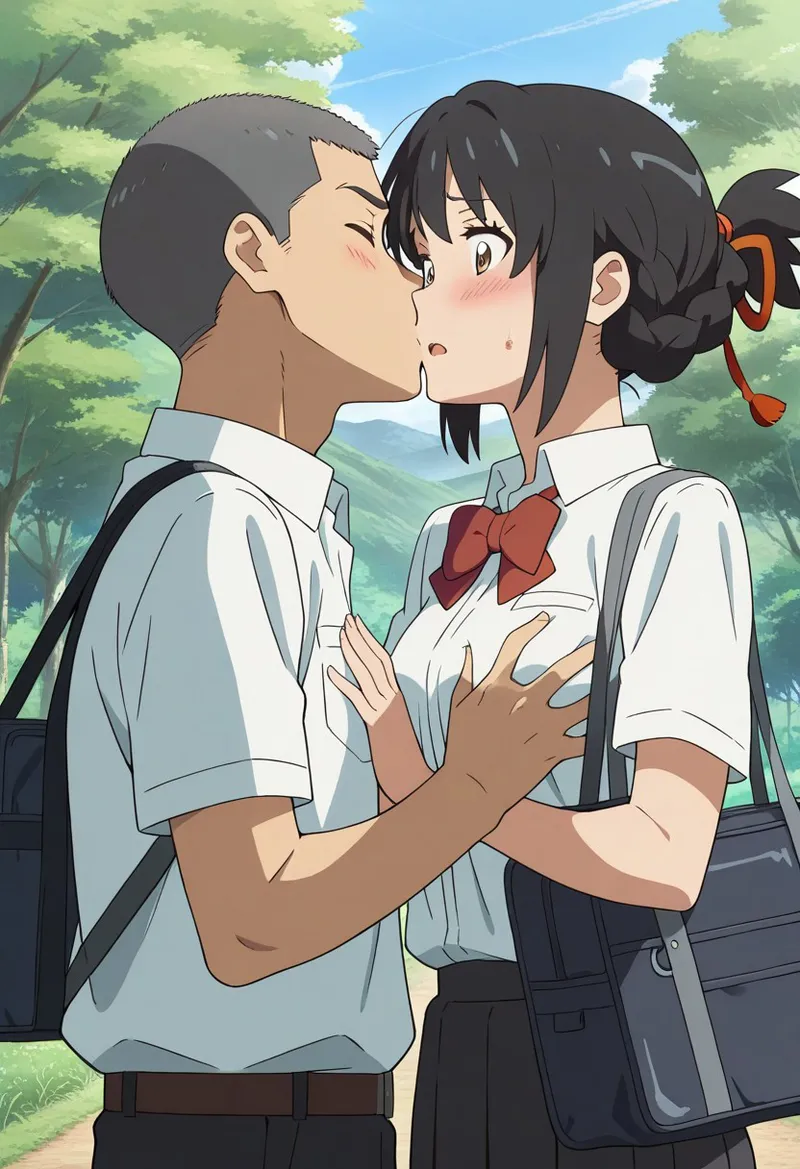 Mitsuha sex in the woods [AI generated] - page94