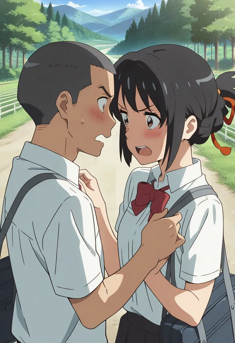 Mitsuha sex in the woods [AI generated] - page95
