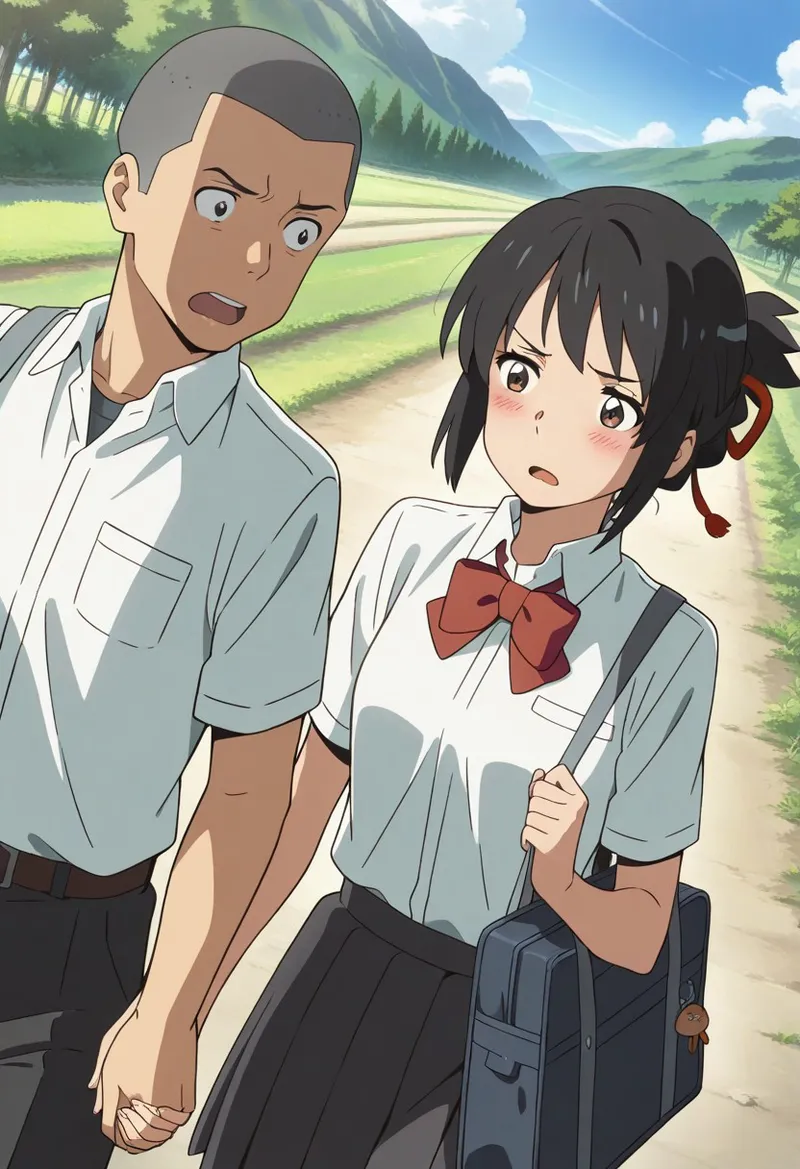 Mitsuha sex in the woods [AI generated] - page97
