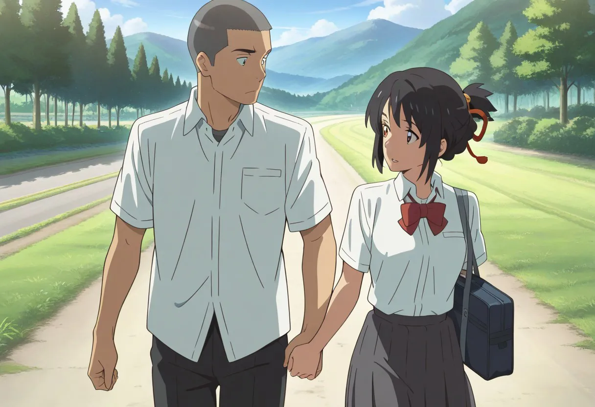 Mitsuha sex in the woods [AI generated] - page98
