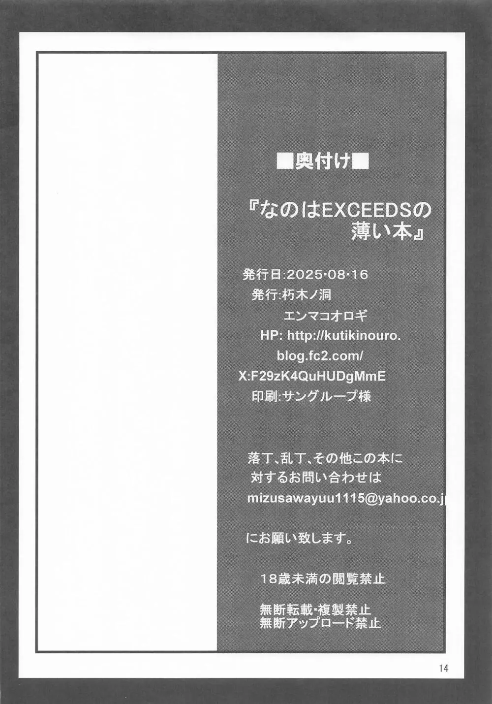 なのはEXCEEDSの薄い本 - page13