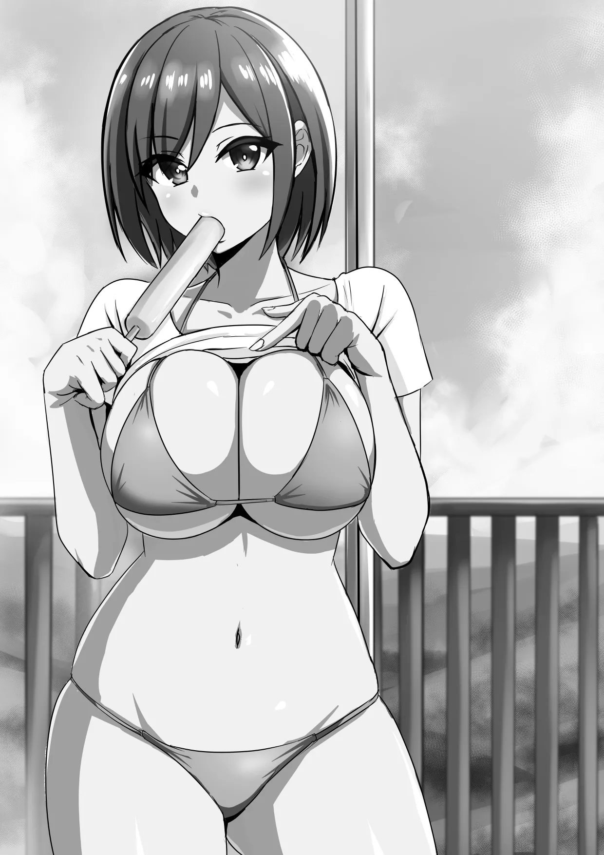 外が灼熱なのでクーラーがんづけでセフレとヤリまくる - page3