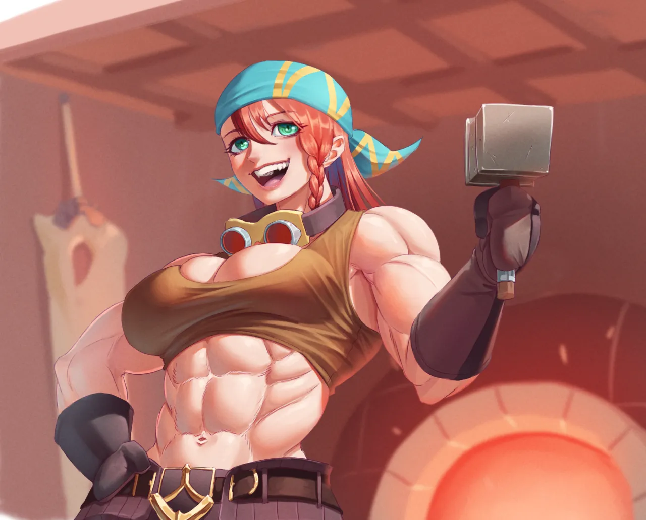 muscle girl art - page132