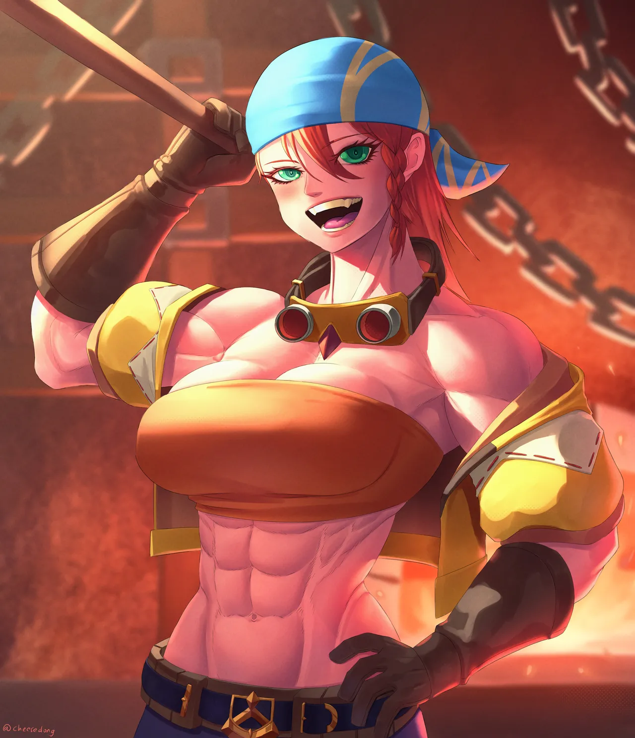 muscle girl art - page160