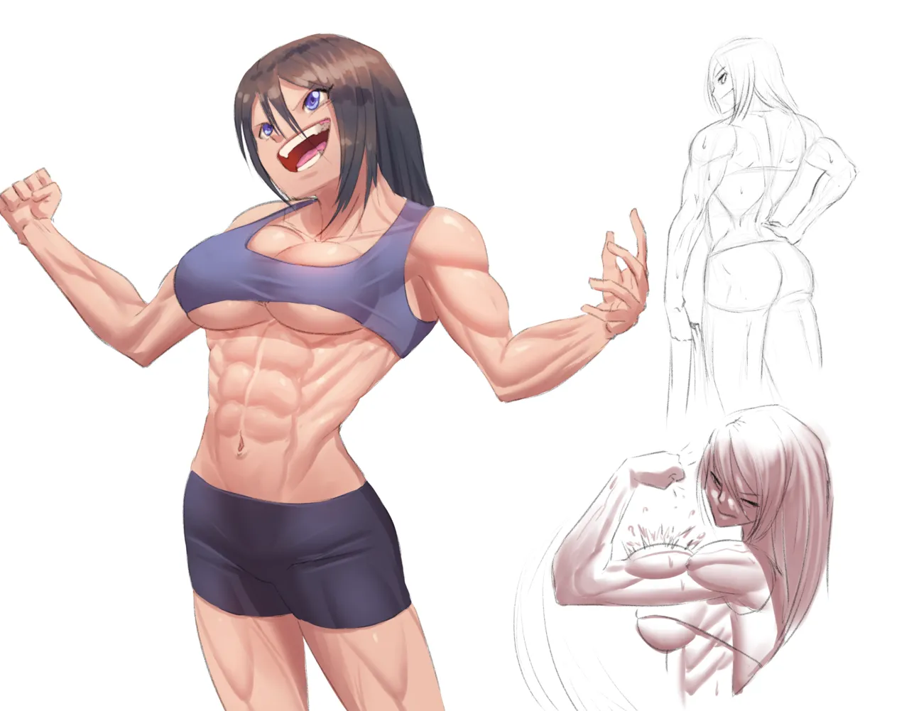 muscle girl art - page191