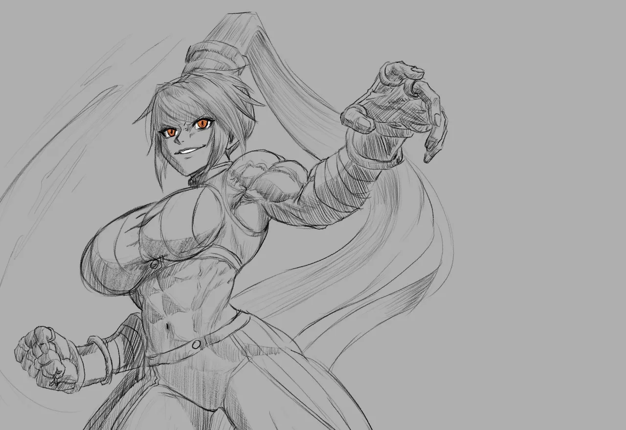 muscle girl art - page220