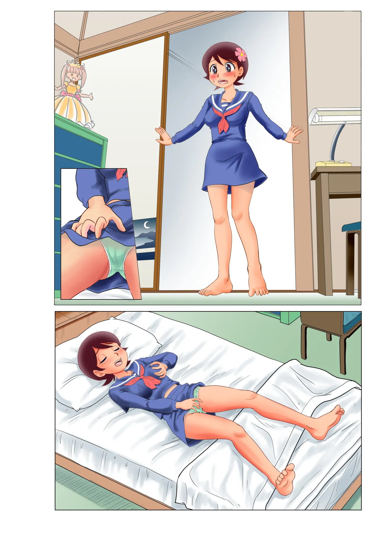 部屋に呼んだ魔女っ子に嫉妬されアニキャラで女体化されたった! - page62