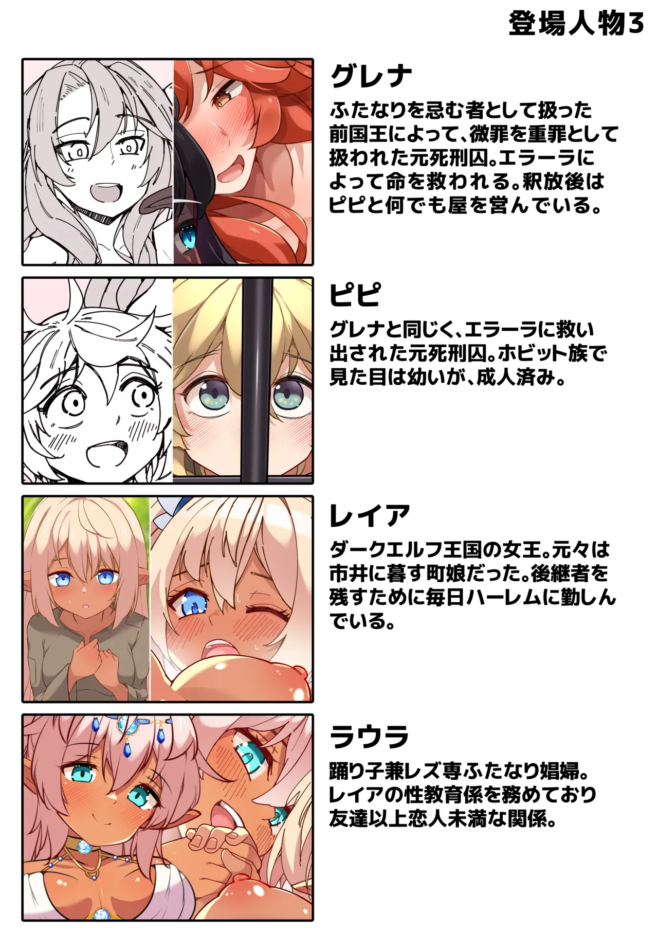 ディックガールとふたなりダークエルフと小人化・胎内回帰。 - page33