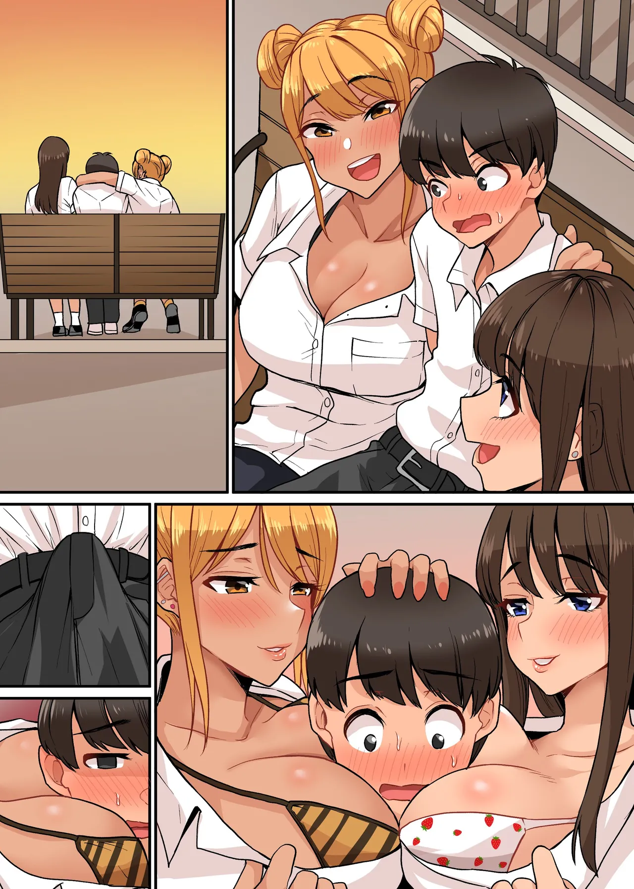 美ギャルトリオはショタチンポがだぁいすきっ!ビッチギャルたちがデカすぎるボクのチンポの生オナホになっちゃった! - page31