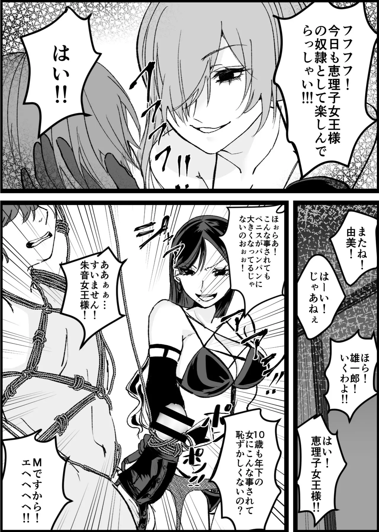 過激な女王様達のM男調教！！ - page6