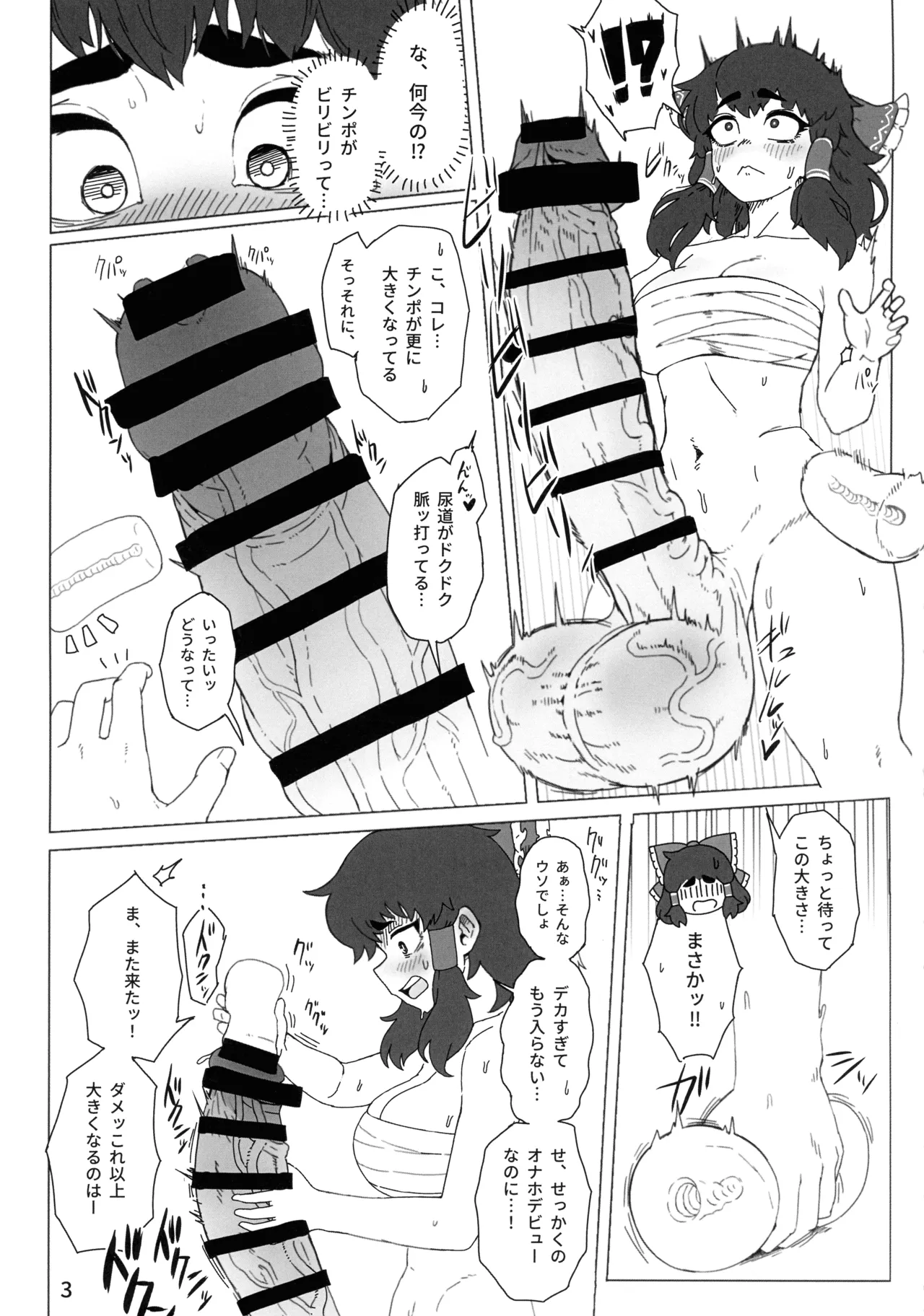 東方ふたなり事変 巫女と妖精、初めての尿道セックス - page5