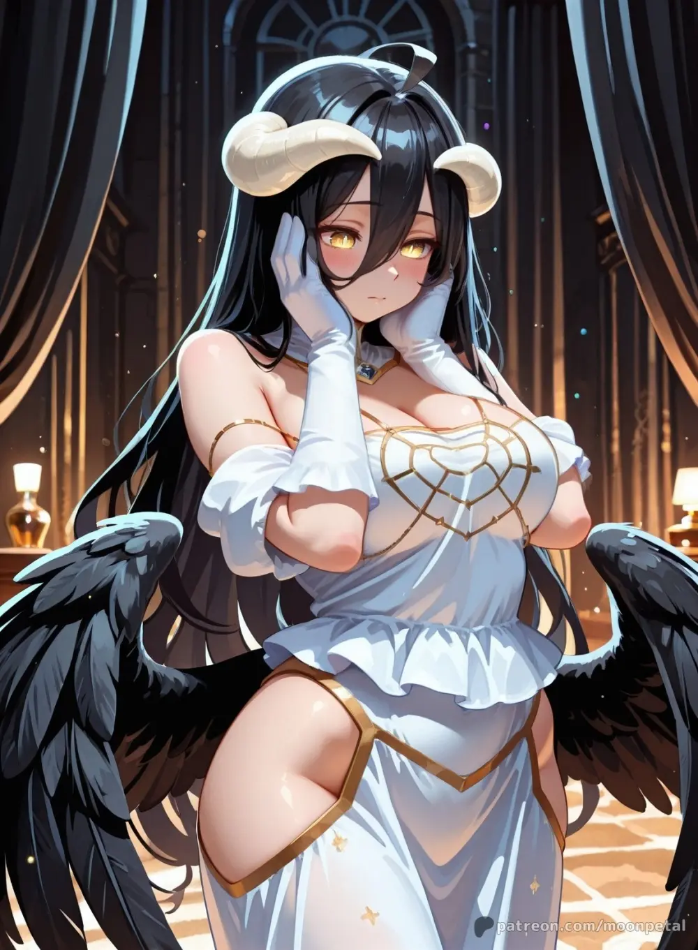 Wanna make a bet? ch. 6 - Albedo [Textless] [Uncensored] [Patreon] [AI Generated] - page8