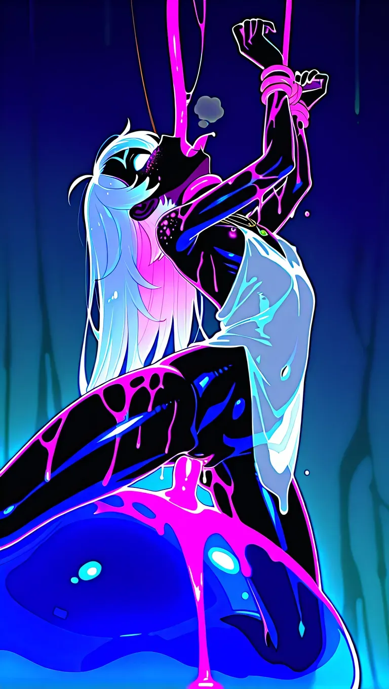 'Love, Death, & Slime' - Slime, Shibari, Asphyxiation, Wooden Horse, and Petrification - AI Generated - page36