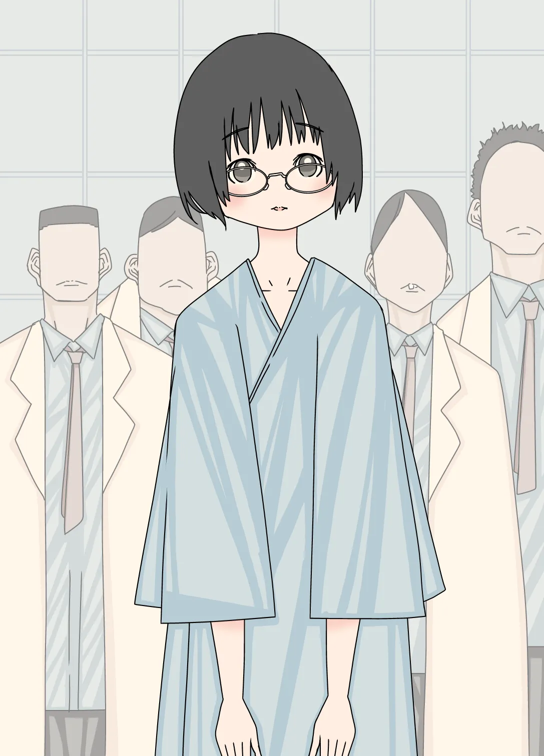 研究のために強制的に裸にされて浣腸された少女 - page2