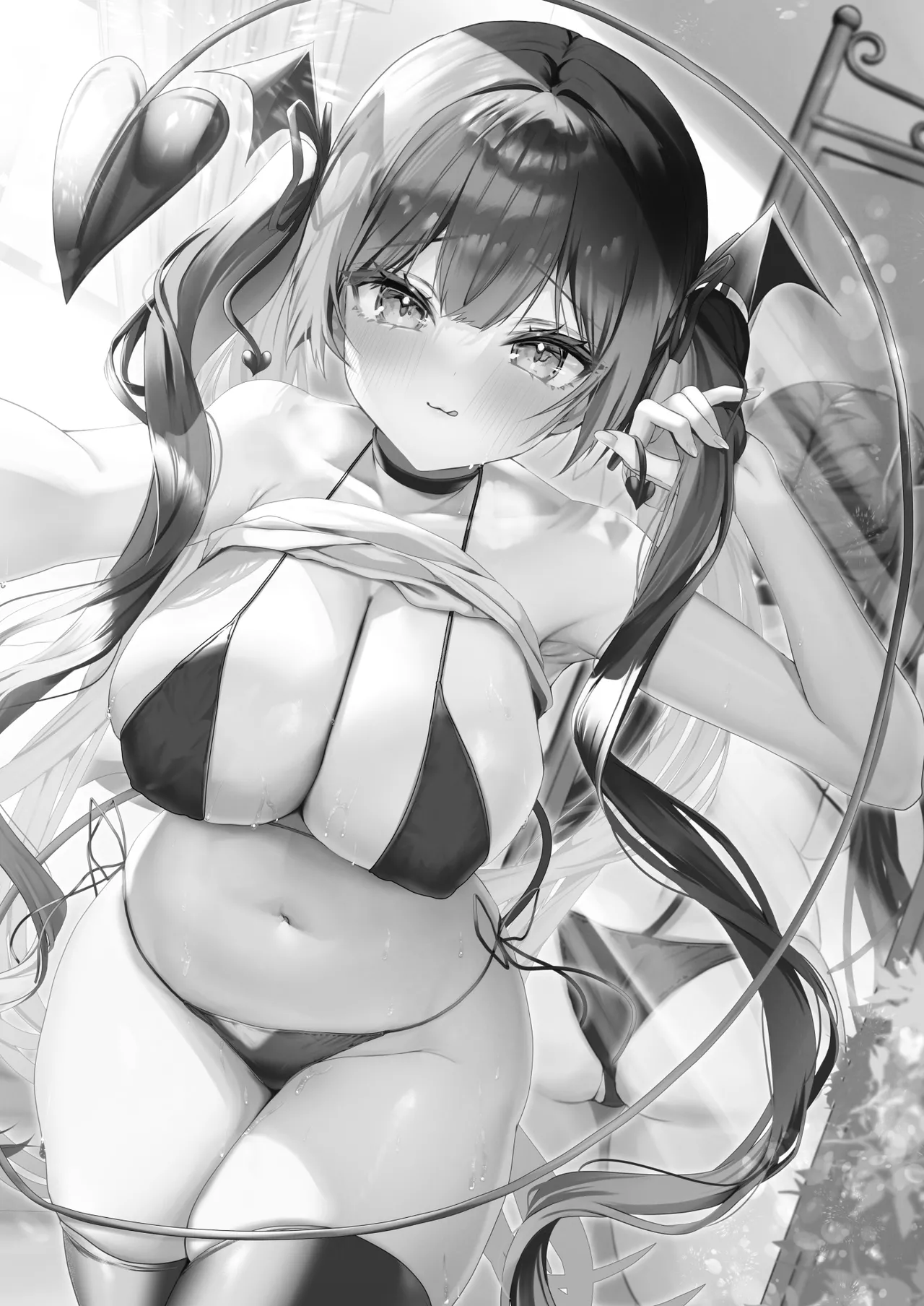 小悪魔ちゃんのこうげき！9汗だくお部屋水着えっち編 - page2