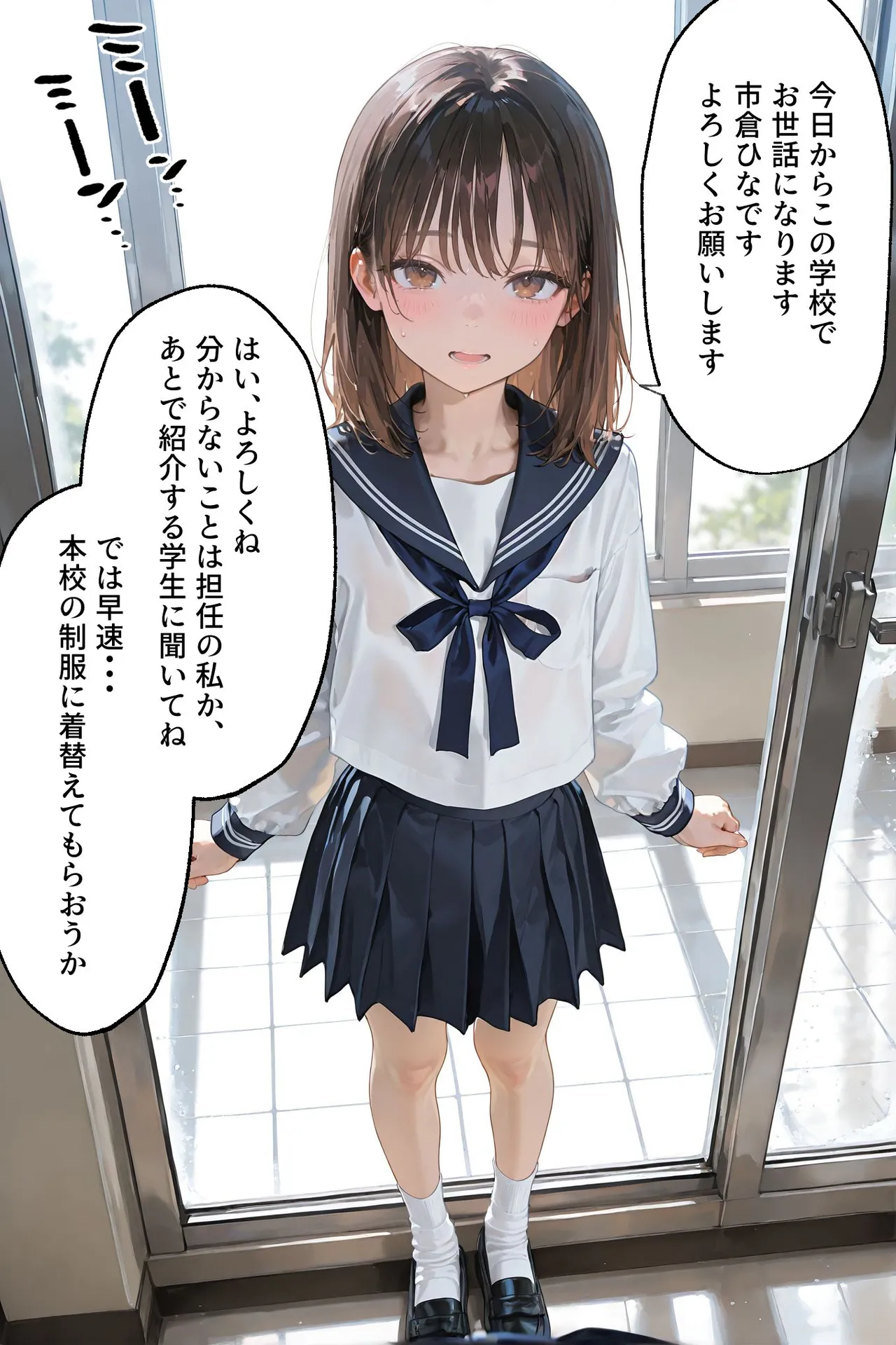 百合キス｜護謨学院『ラバーセーラー服着用レッスン - page2