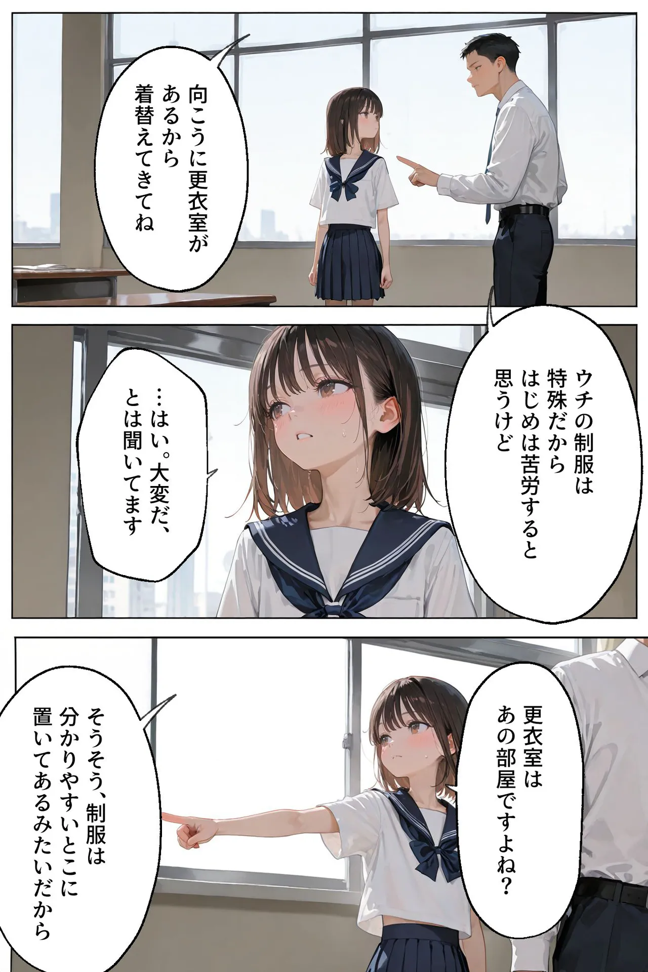 百合キス｜護謨学院『ラバーセーラー服着用レッスン - page3