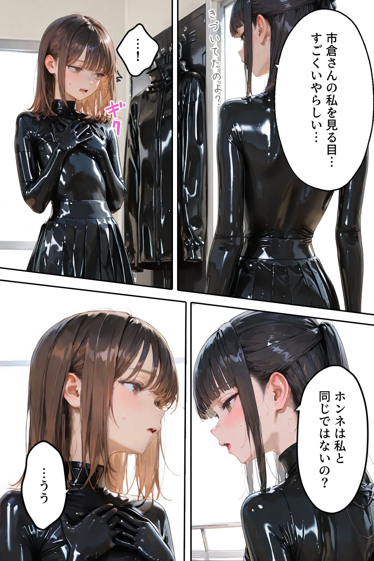 百合キス｜護謨学院『ラバーセーラー服着用レッスン - page45