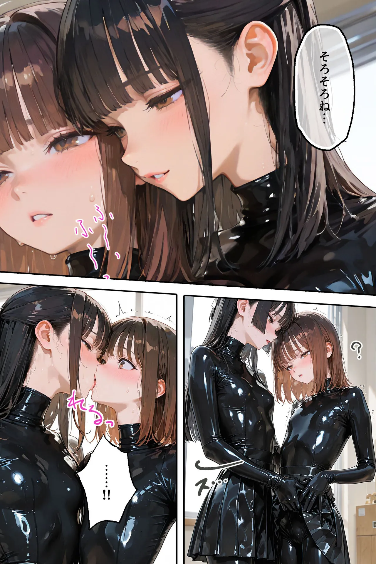 百合キス｜護謨学院『ラバーセーラー服着用レッスン - page59