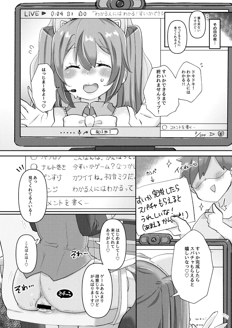 ミクちゃんはライブ配信中えっちな姿をさらしてしまったようです - page4