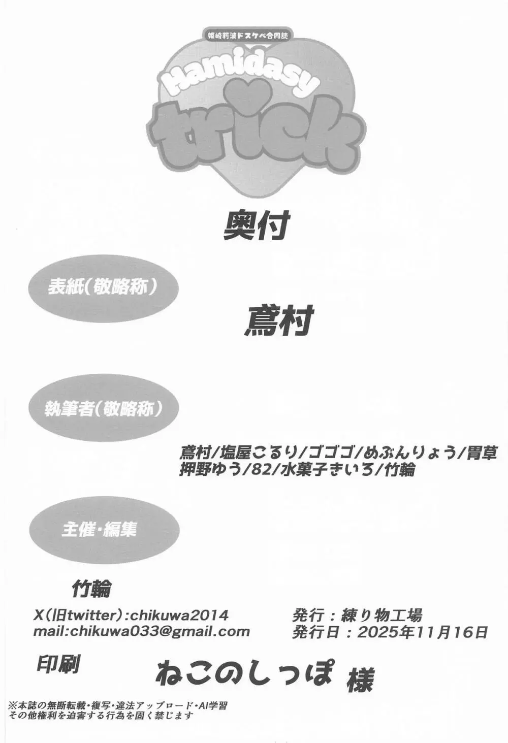 姫崎莉波ドスケベ合同誌『Hamidasy trick』 - page59