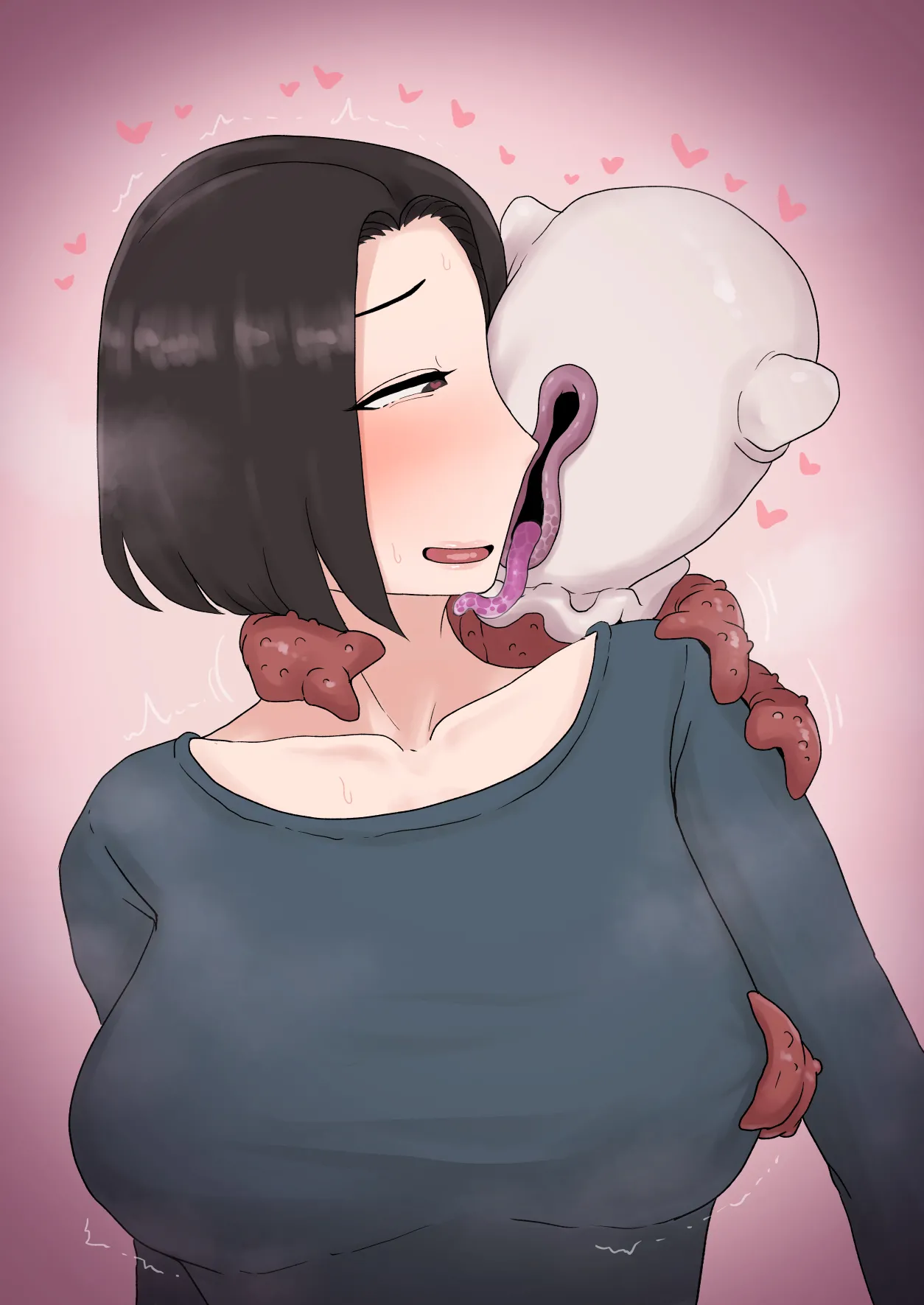 異形に愛され、堕ちる人妻 - page377