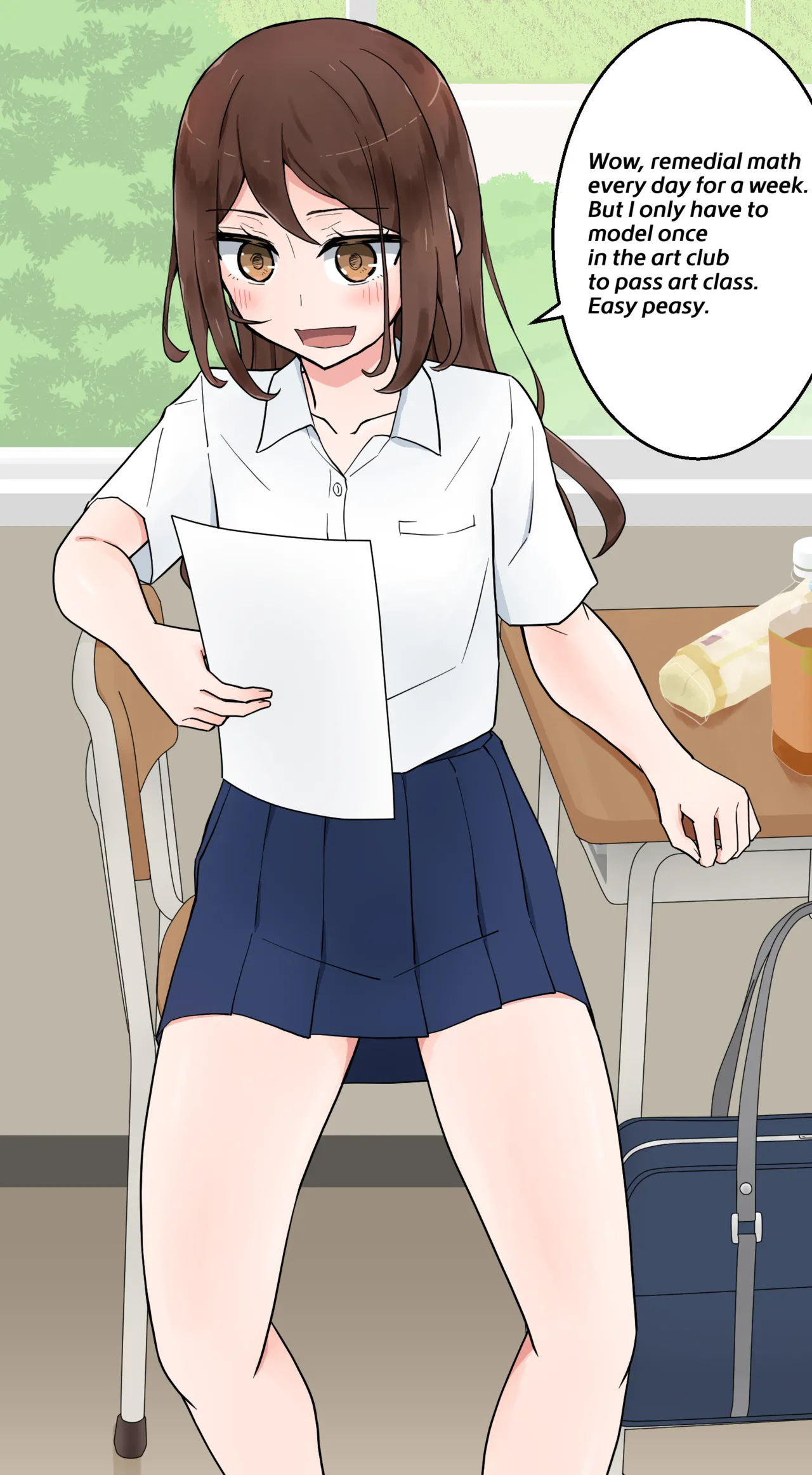 美術の補習は楽勝?