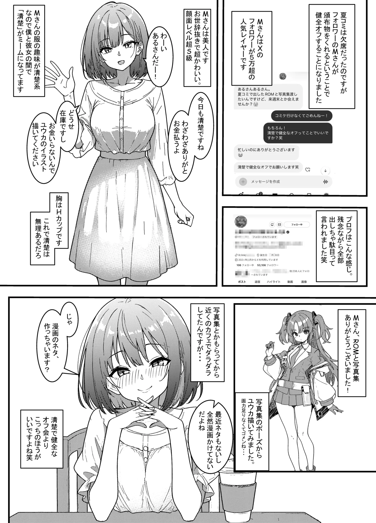 フォロワー５万超え大手コスプレイヤーとオフパコしたときのレポ漫画（4p+おまけ） - page2