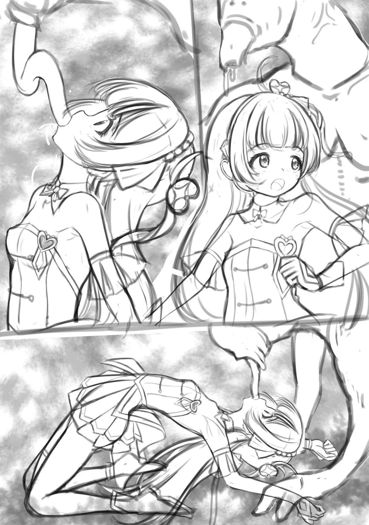 線虫を口から流し込まれ寄生させられるキュ●ウィンク - page12