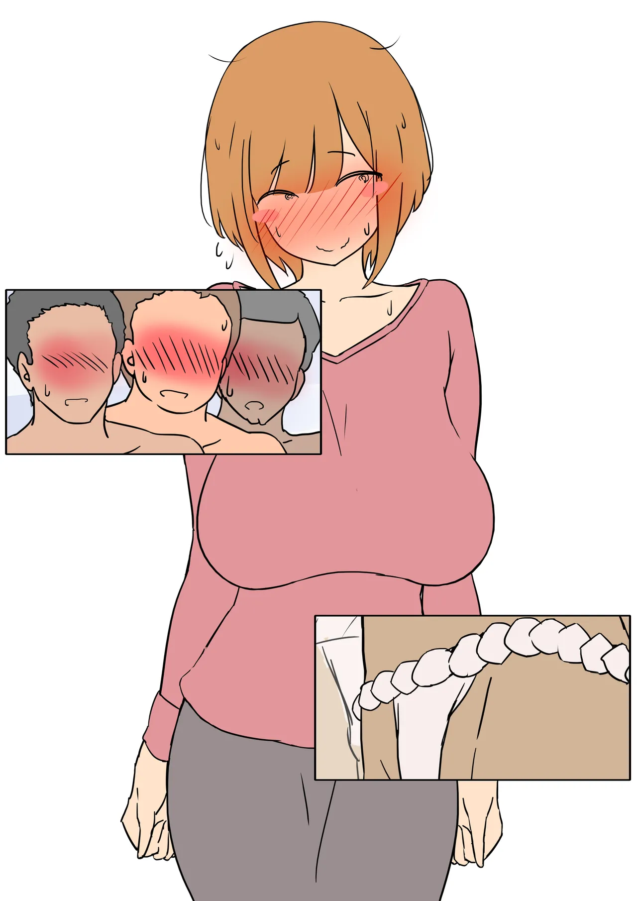 【モブ顔巨乳人妻露出NTR】モブ顔人妻さんシリーズ14 ふんどし一丁祭りで何故だかおセックス - page67