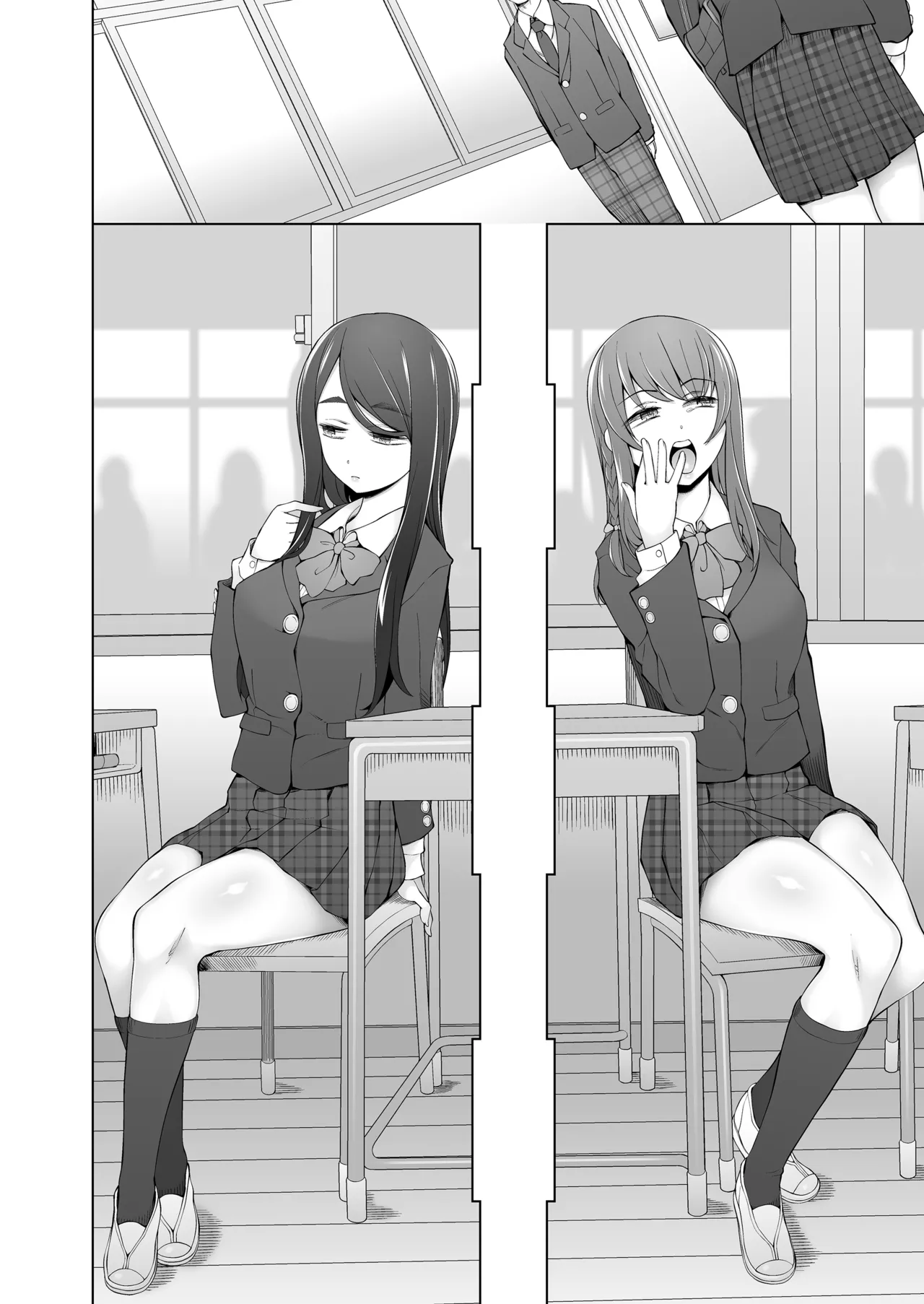 校舎の向かいのマジックミラー 学友が見える窓の内側で私達は全裸にされて弄ばれるの…(セリフ無し) - page4