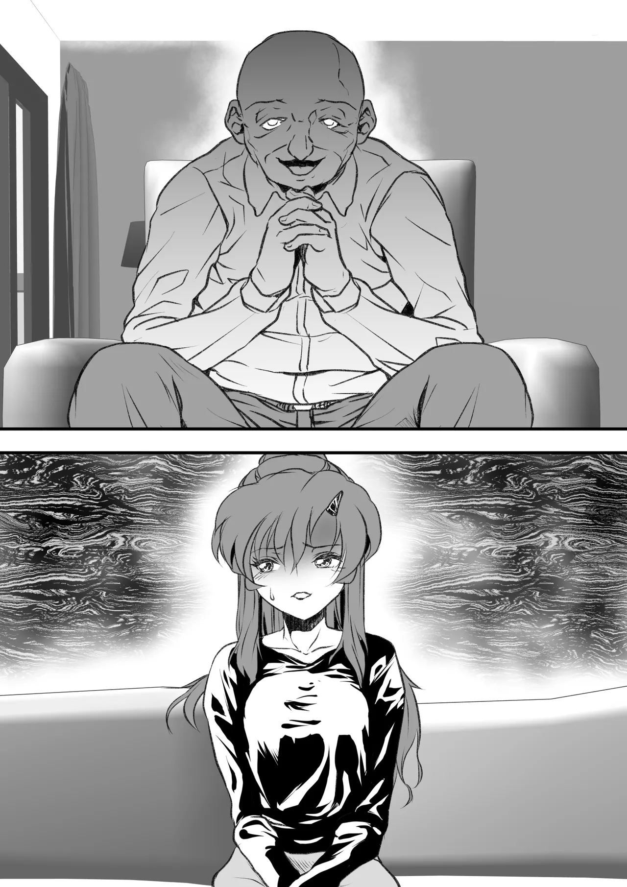 巨乳の新婚人妻さん マンガ家旦那の連載継続のため編集長と取引してNTR… - page35