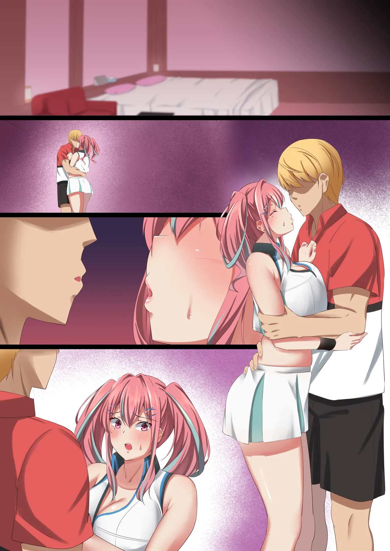 爆乳ギャルのオレの彼女がテニサーのヤリチン男に寝取られた話 - page34