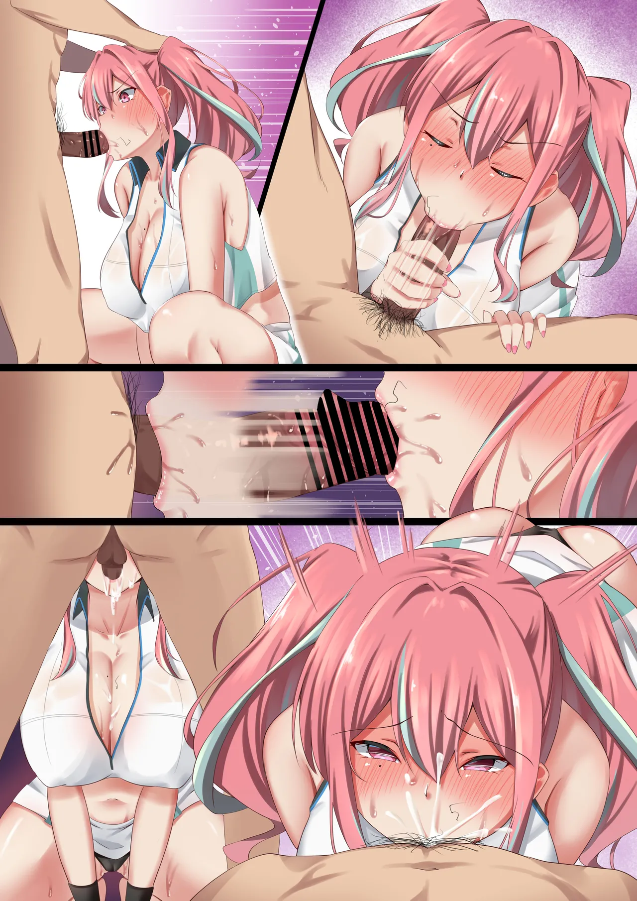 爆乳ギャルのオレの彼女がテニサーのヤリチン男に寝取られた話 - page40