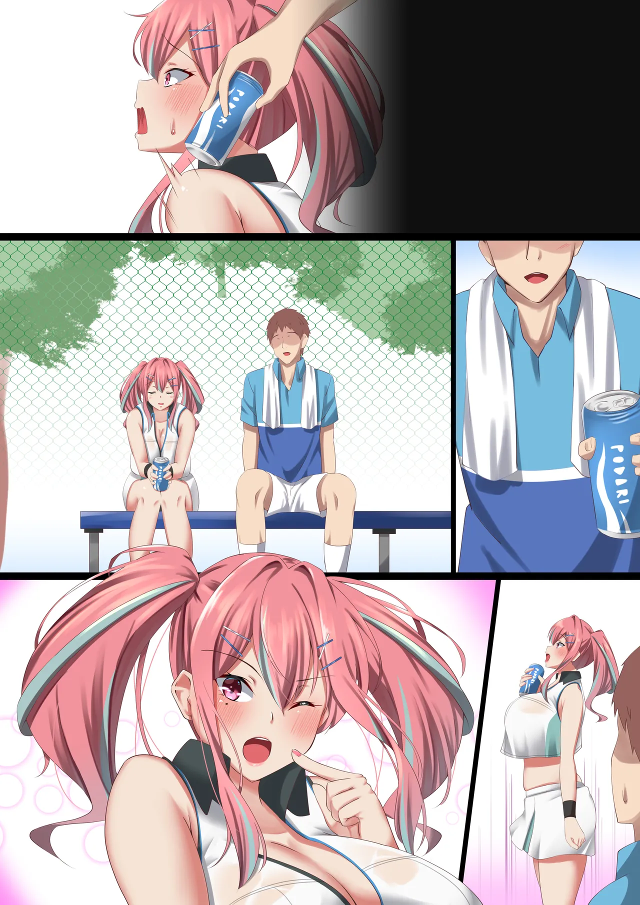 爆乳ギャルのオレの彼女がテニサーのヤリチン男に寝取られた話 - page45