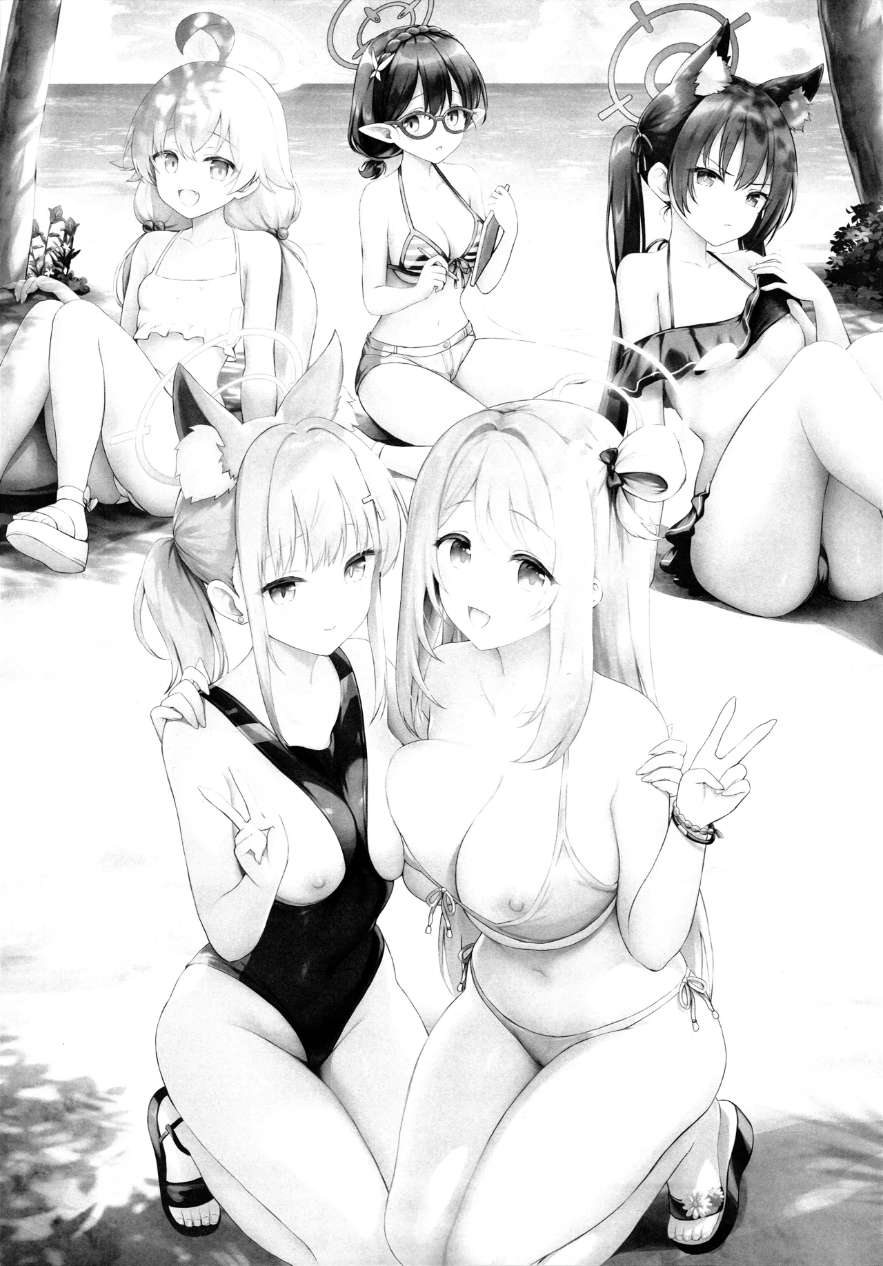 アビドス♡夏休みの砂浜で恋しよっ! - page49