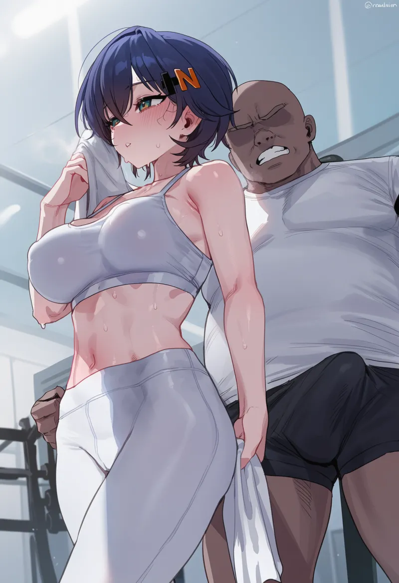 Thx (120662529)   リンがジムで会ったおじさんに.. [AI Generated] - page8