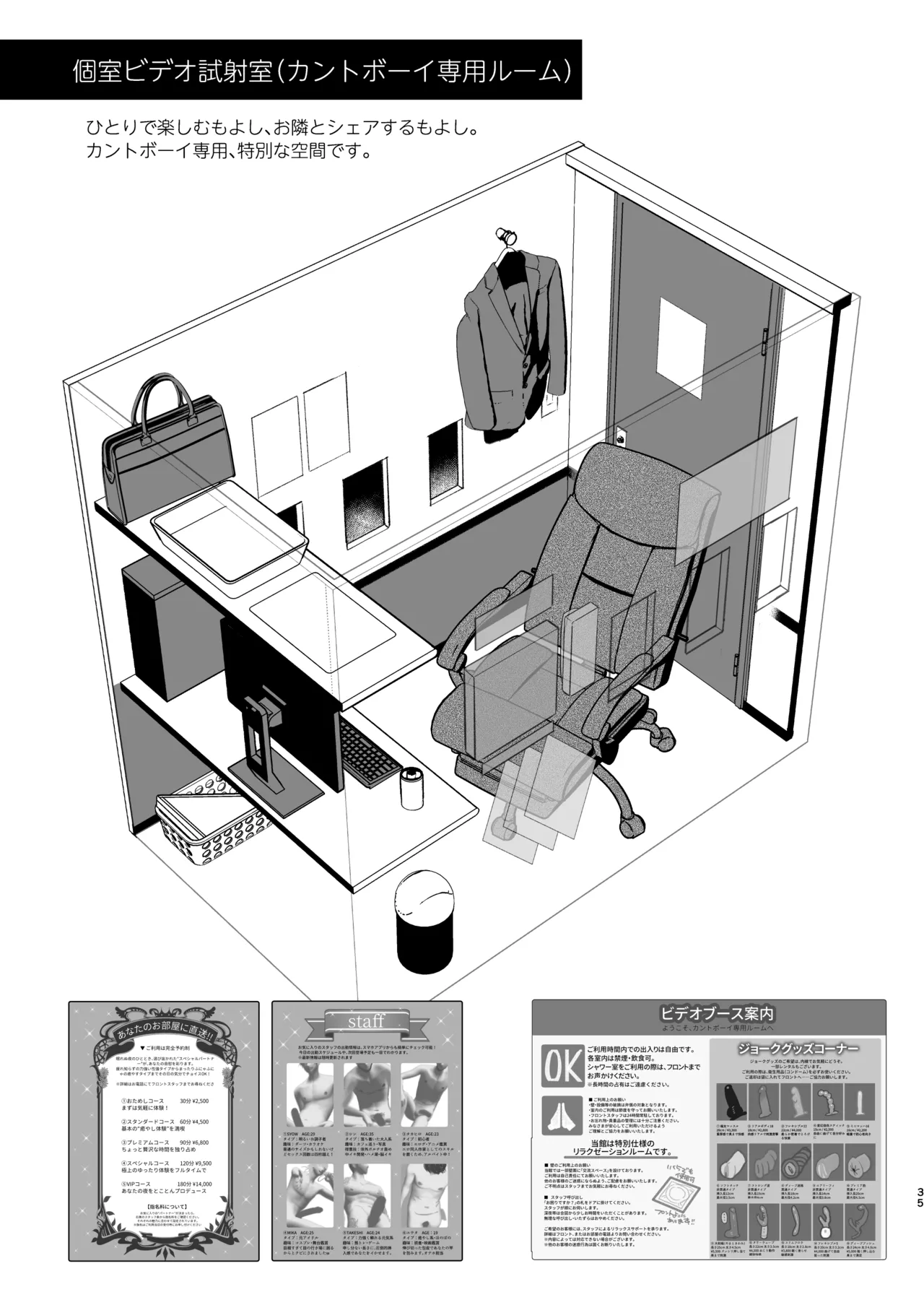 穴付個室 元ヤンカントボーイ ビデオ試射室へ - page36