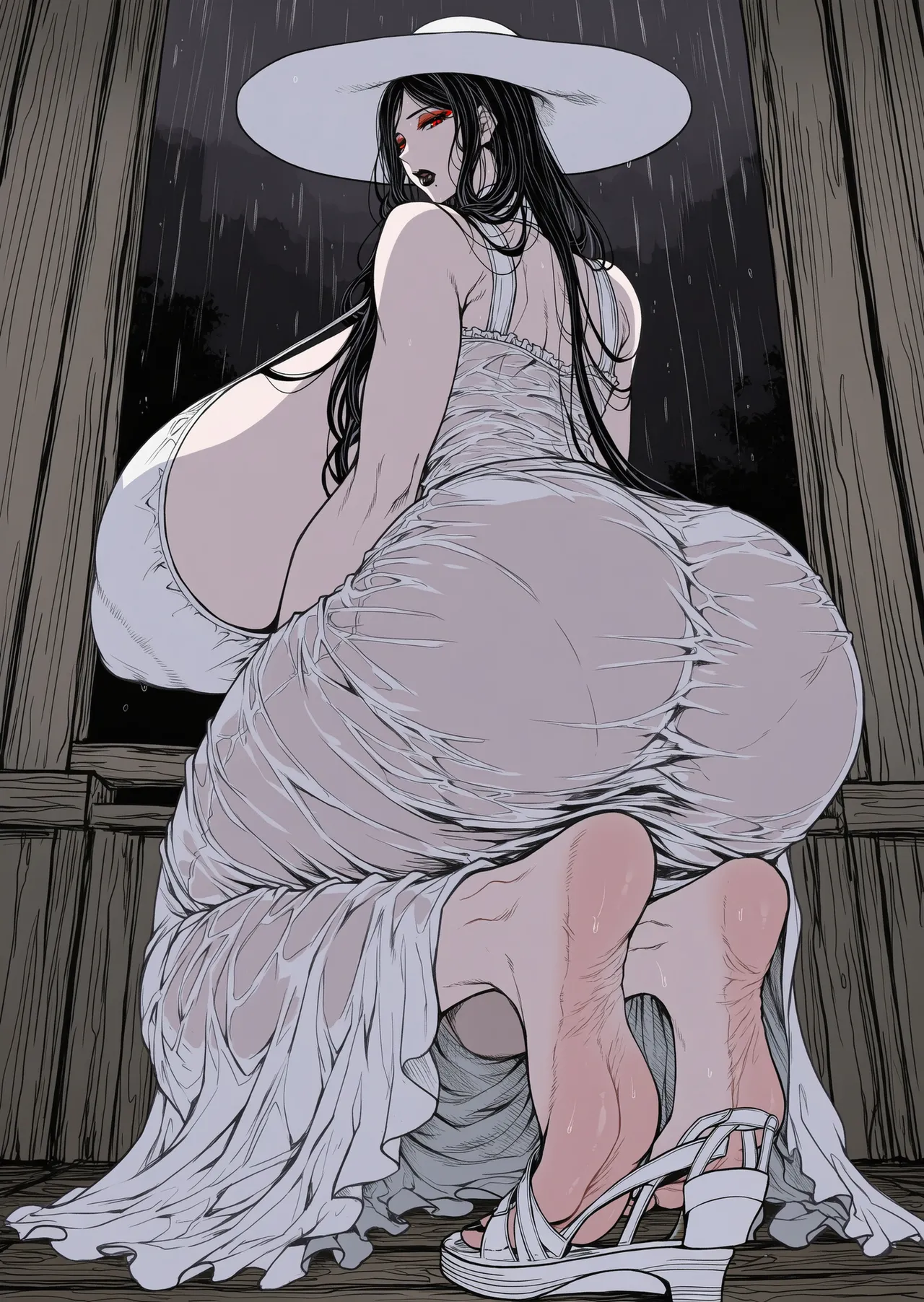 xXxBATxXx IMILF Hasshaku-sama & Sadako [AI Generated] - page19