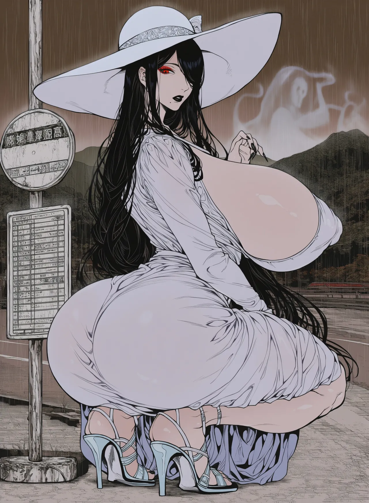 xXxBATxXx IMILF Hasshaku-sama & Sadako [AI Generated] - page57